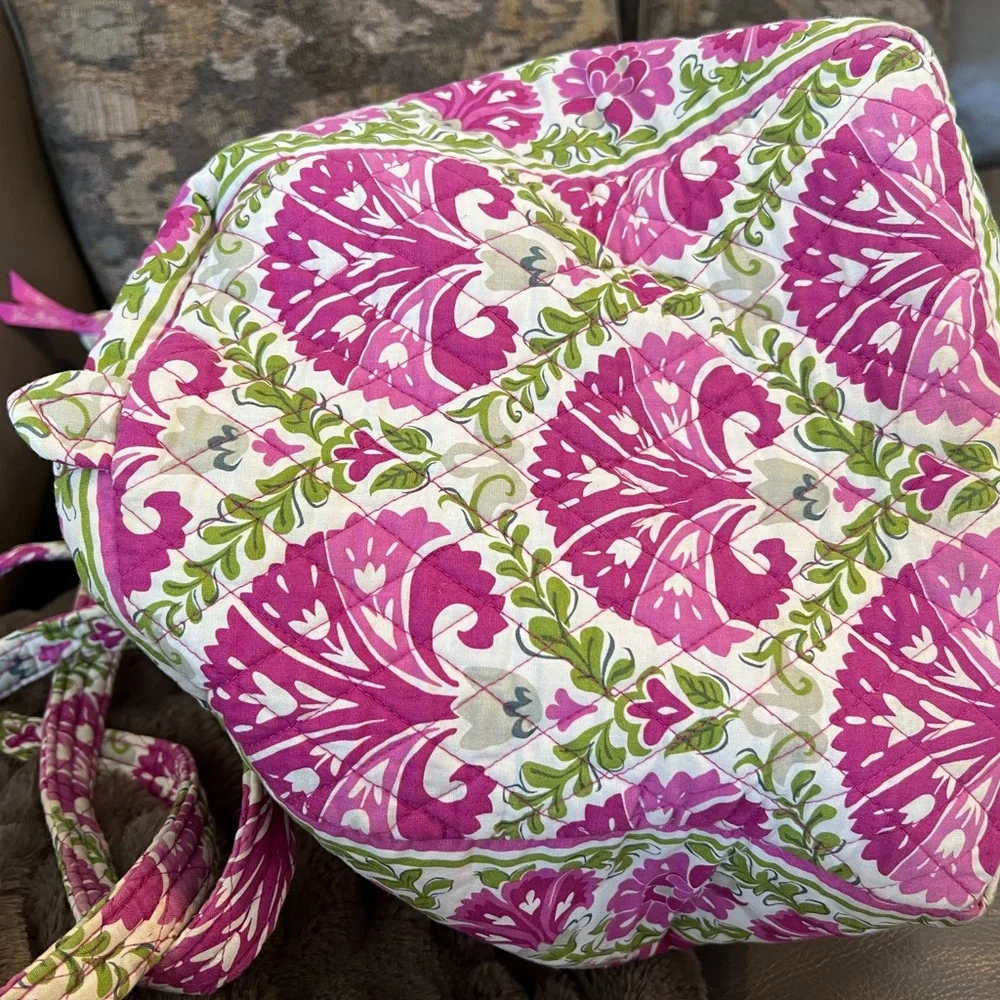 Vera Bradley Pink and Green Floral Bag - Picture 6 of 16